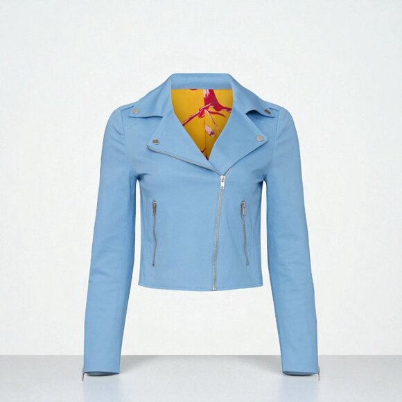 Color Me Courtney Dennis Biker Jacket Size 4 - Picture 4 of 14